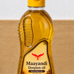 Maayandi Deepam Oil 500ml front view premium lamp oil bottle for pooja temple and religious use